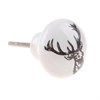Set of 4 Ceramic Stag Knobs by Sasse and Belle